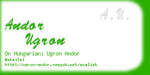 andor ugron business card